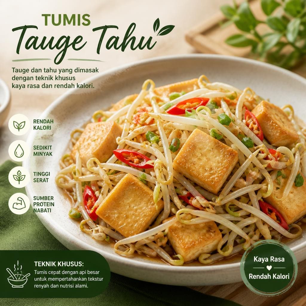 Tumis Tauge Tahu di RM Bumi Aki